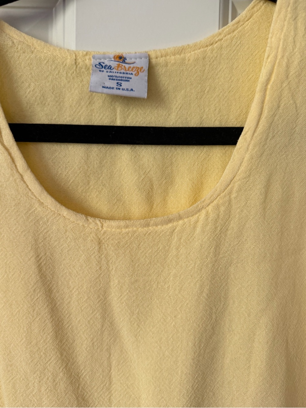 Sea Breeze Yellow Layered Sleeveless Top, Size S - Picture 3 of 6